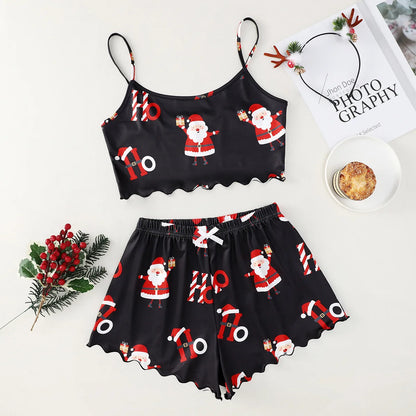 Women's Christmas Strapless Pajama Set