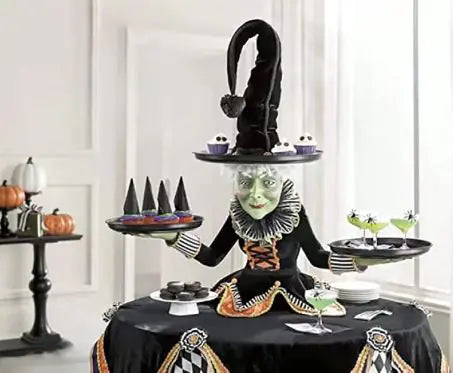 Witch-Themed Halloween Tabletop Server – Perfect Party Decor 🎃