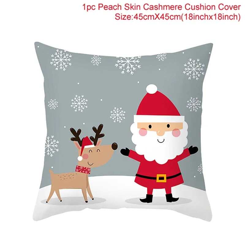 Cozy Up with Our Festive Cartoon Christmas Pillow Cover 🎄✨