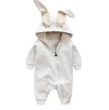 Hop Into Cuteness Overload with Rabbit Ear Hooded Baby Rompers - Home Kartz