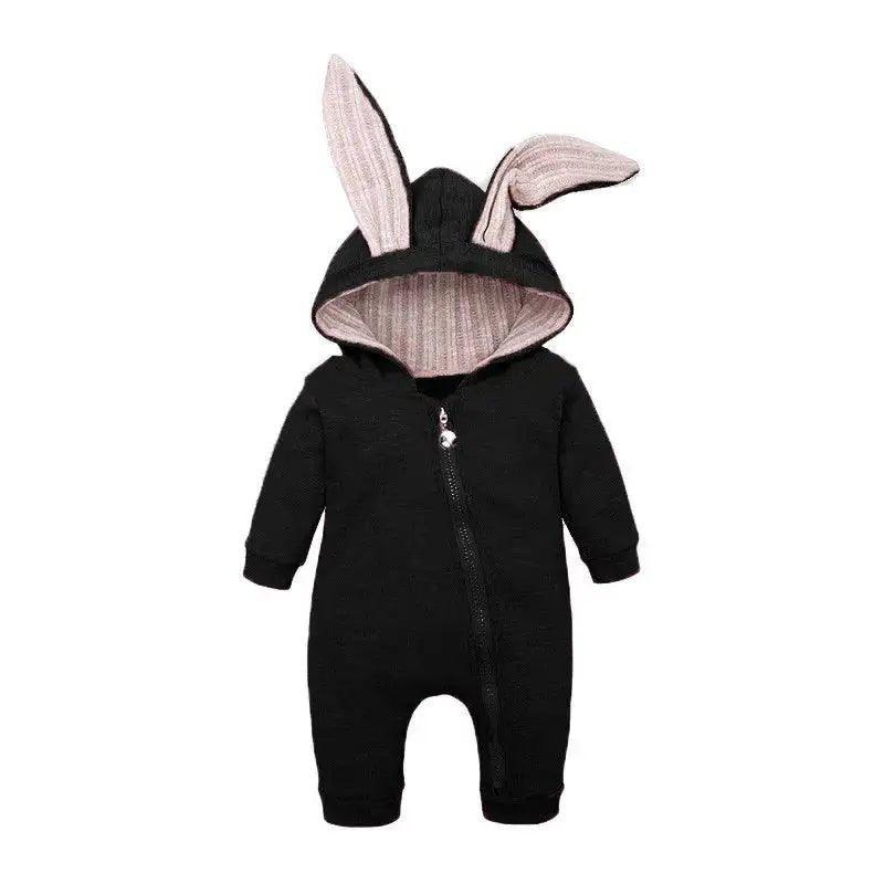 Hop Into Cuteness Overload with Rabbit Ear Hooded Baby Rompers - Home Kartz