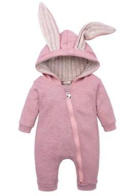 Hop Into Cuteness Overload with Rabbit Ear Hooded Baby Rompers - Home Kartz