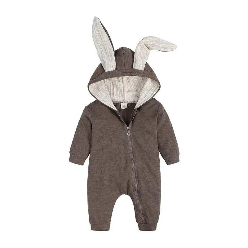 Hop Into Cuteness Overload with Rabbit Ear Hooded Baby Rompers - Home Kartz