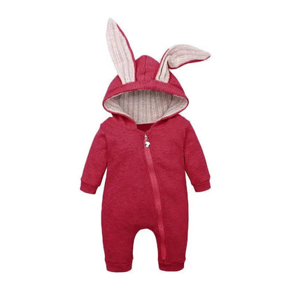 Hop Into Cuteness Overload with Rabbit Ear Hooded Baby Rompers - Home Kartz