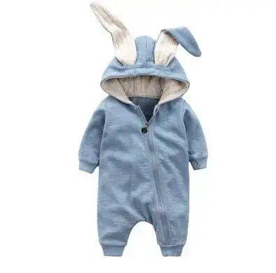 Hop Into Cuteness Overload with Rabbit Ear Hooded Baby Rompers - Home Kartz