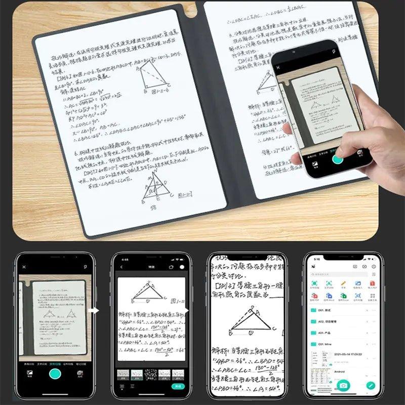 Reusable Whiteboard Notebook Leather Memo