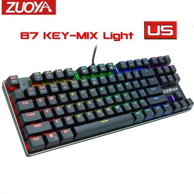 RGB Mix Backlit Wired Gaming Mechanical Keyboard