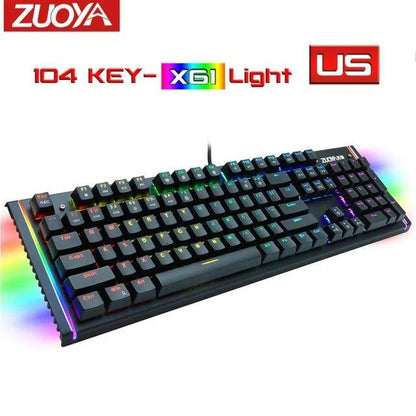 RGB Mix Backlit Wired Gaming Mechanical Keyboard