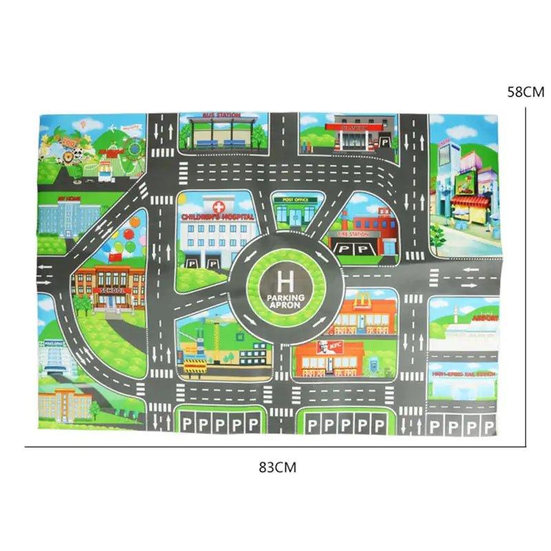 Road Mat Children Traffic Car Map