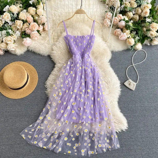 Romantic Floral Beach Dress