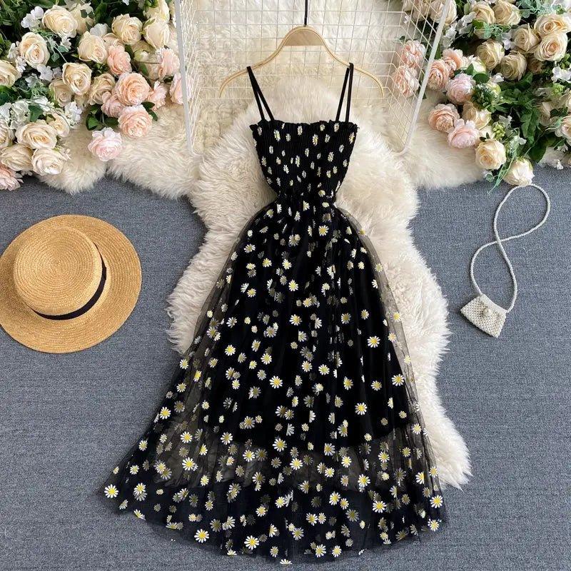 Romantic Floral Beach Dress