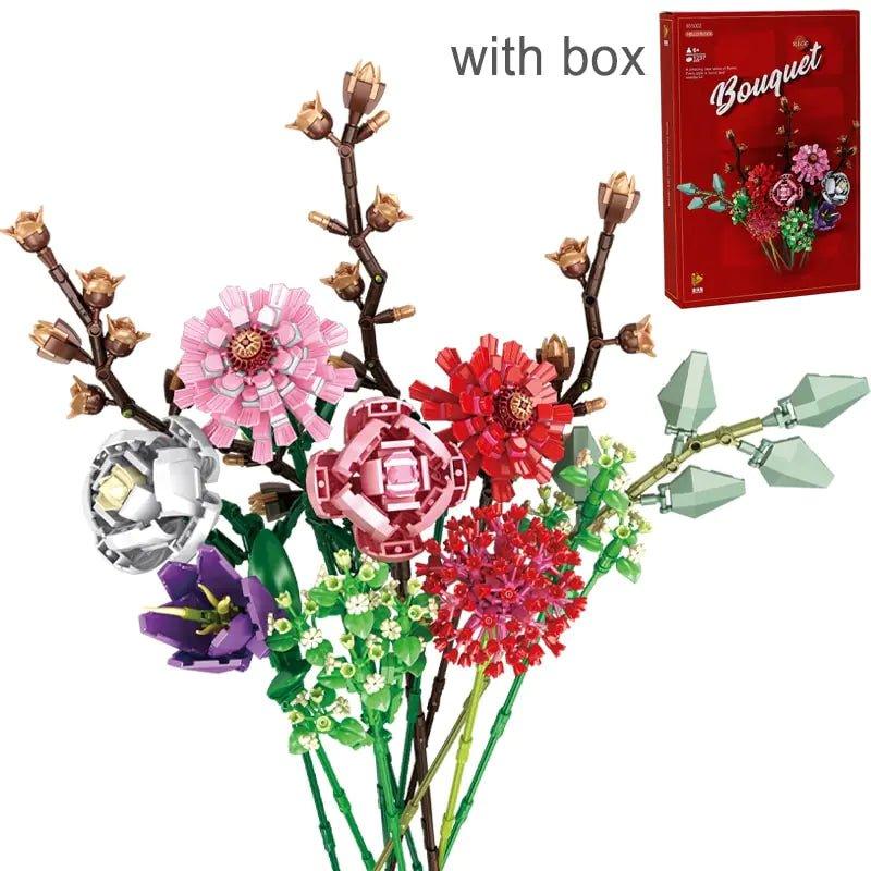 Romantic Flower Bouquet Bricks Toy