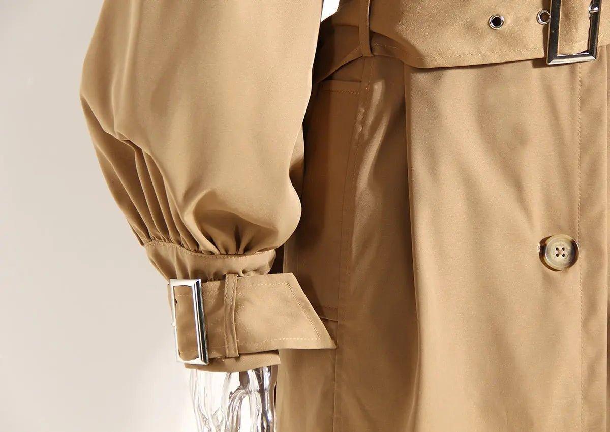 Ruffle Trench Coat