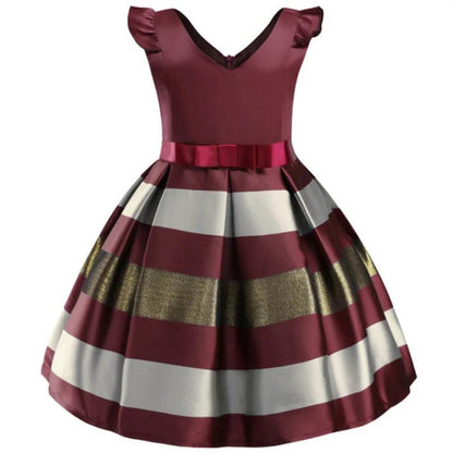 Adorable Baby Girls Flower Striped Dress: Style and Comfort Combined!