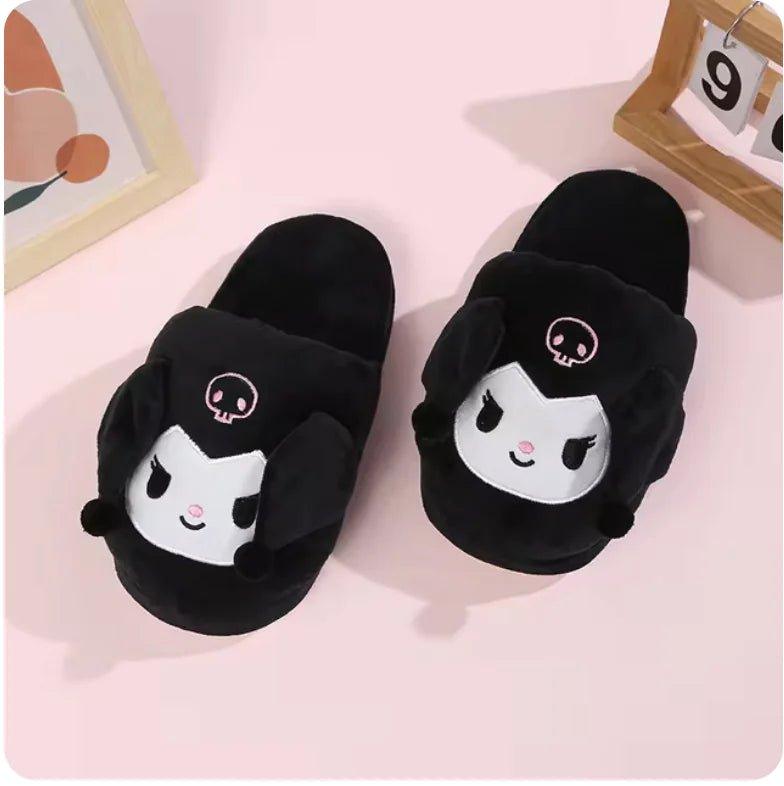 Sanrio Slippers with Moving Ears – Kuromi & Cinnamoroll, Anti - Slip