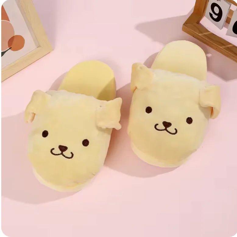 Sanrio Slippers with Moving Ears – Kuromi & Cinnamoroll, Anti - Slip