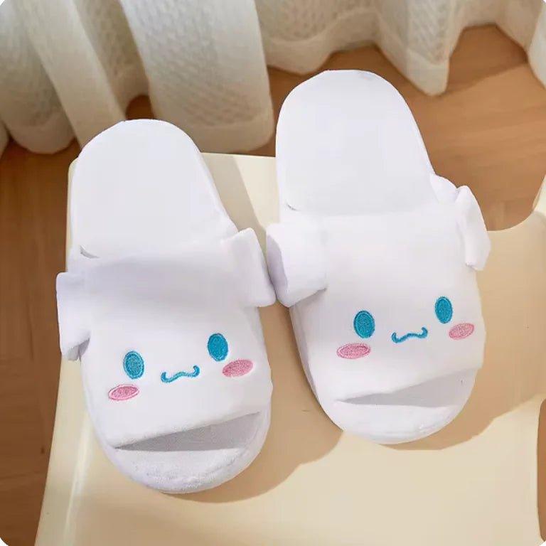 Sanrio Slippers with Moving Ears – Kuromi & Cinnamoroll, Anti - Slip