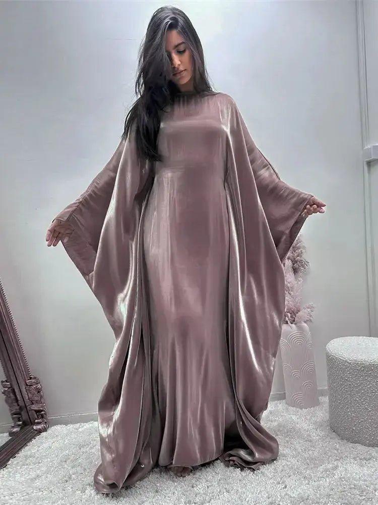 Satin Butterfly Abaya