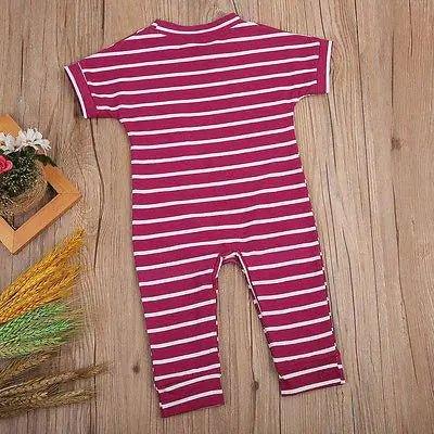 Short Sleeve Striped Romper