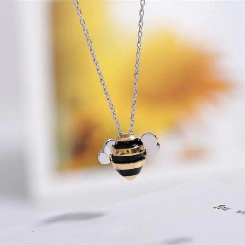 Silver Bee Pendant With Chain