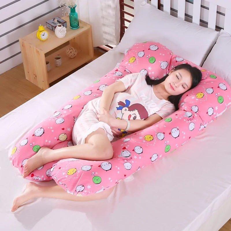 Sleeping Support Pillow For Pregnant Women Body PW12 100% Cotton Rabbit Print U Shape Maternity Pillows Pregnancy Side Sleepers