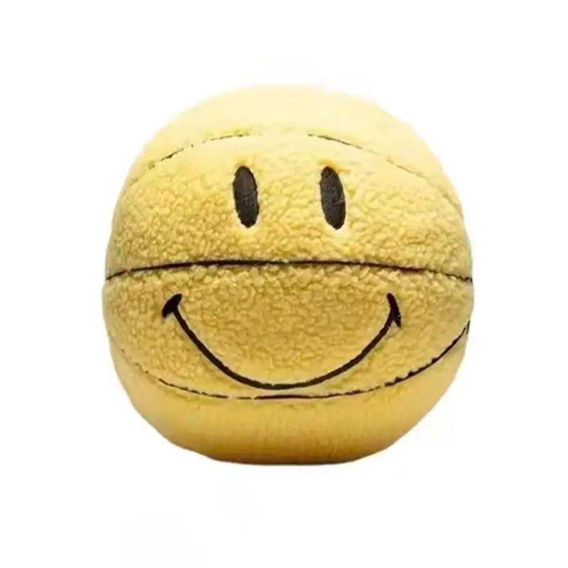 Smile Basketball Plushie Throw Pillow