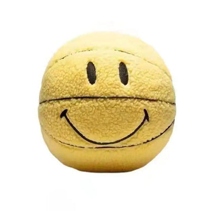 Smile Basketball Plushie Throw Pillow