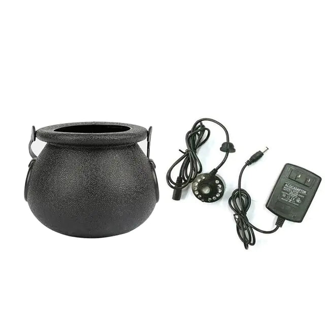 Halloween Smoke Machine Mist Maker Cauldron – Spooky LED Light Decoration