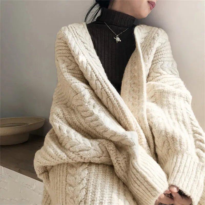 Solid Long Sleeve Thicken Sweater