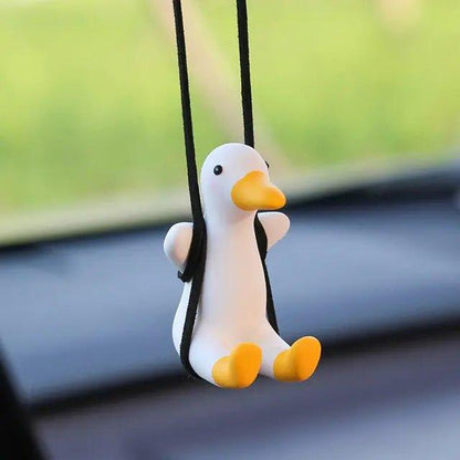 Super Cool Knit Cap Duck Car Pendant Rearview Mirror Decoration