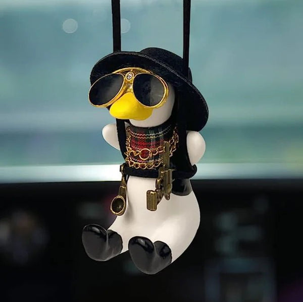 Add Fun to Your Car with Swinging Duck Rearview Mirror Charm