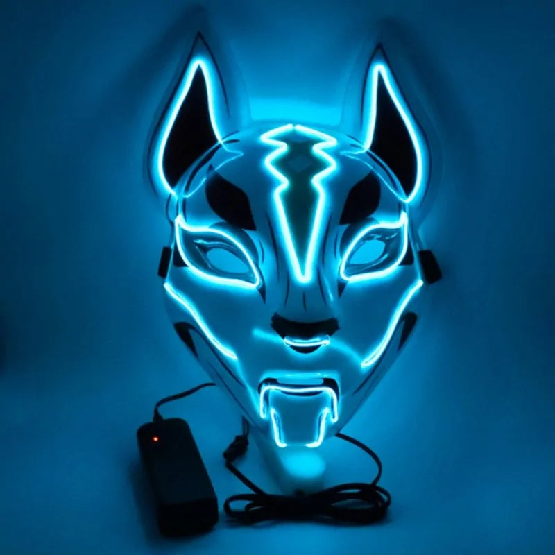 Illuminate Your Look with the Neon LED Luminous Joker Mask for Halloween and Parties 🎃