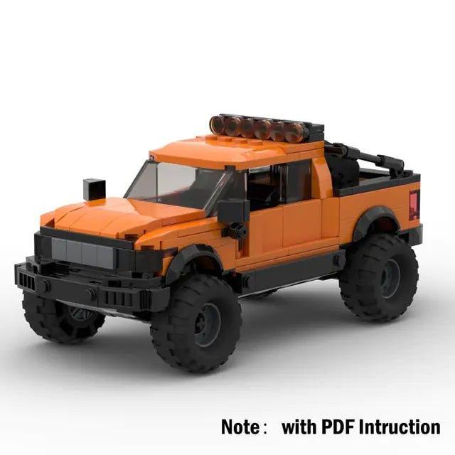 Technical Ford Raptors F-150 Pickup Truck Car Building Blocks - Home Kartz