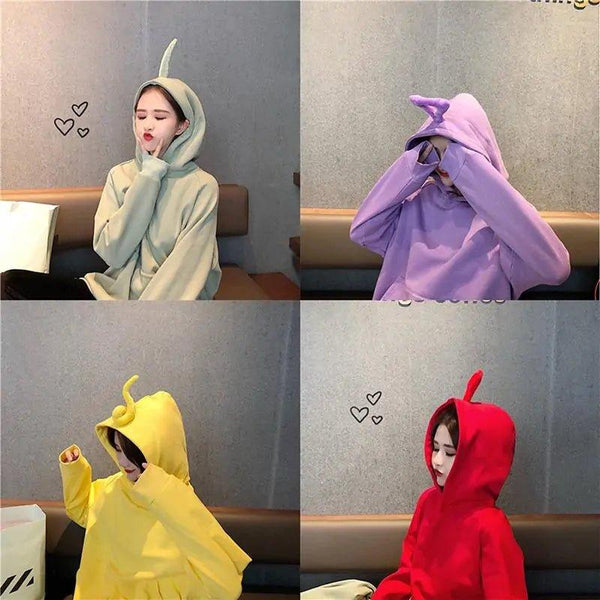 Cozy and Stylish Teletubbie Hoodies for Women - Polyester & Cotton Blend