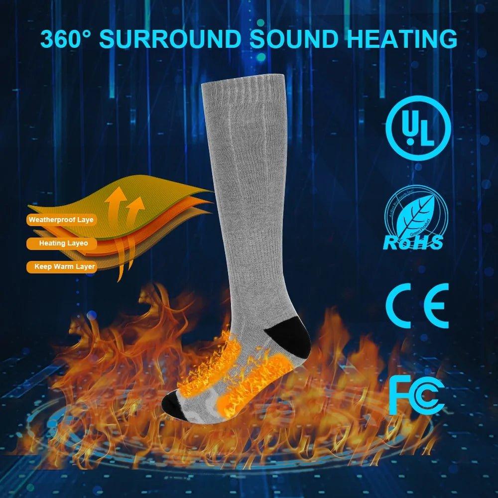 Three Modes Elastic Comfortable Water Resistant Electric Warm Sock Set