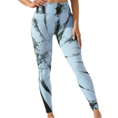 Tie - dye Leggings Spandex Yoga Pants Women's High Waist