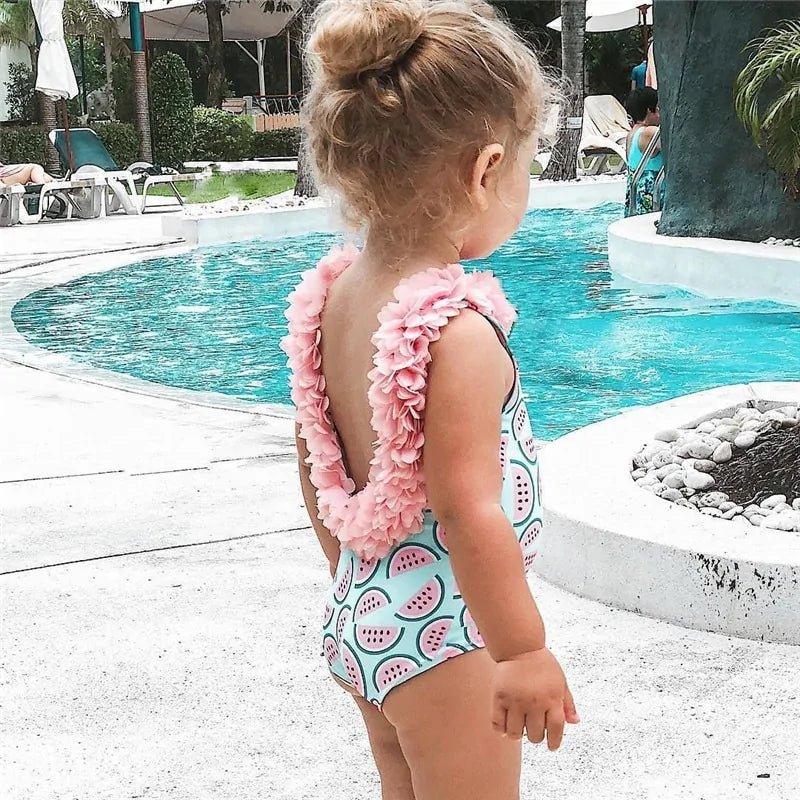 Toddler Baby Girls Watermelon One - Piece Swimsuit