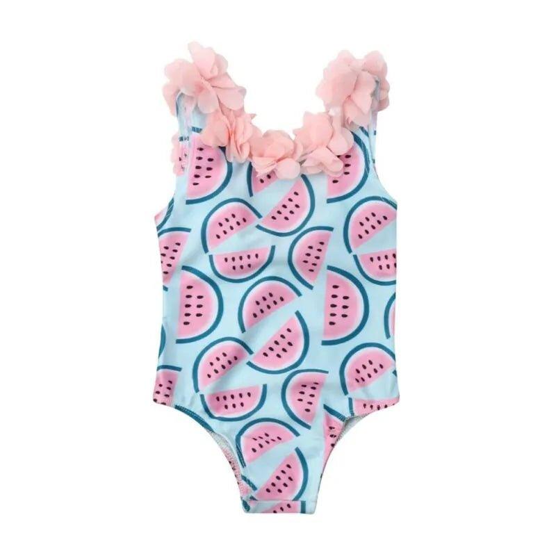 Toddler Baby Girls Watermelon One - Piece Swimsuit