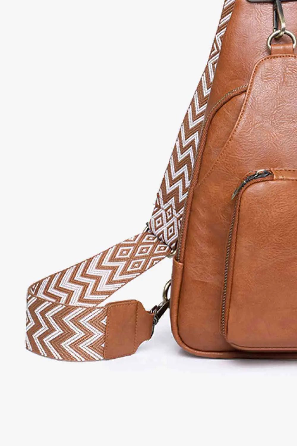 Travel Light and Stylish with the Take A Trip Small Sling Bag | Solid Pattern and PU Leather Material