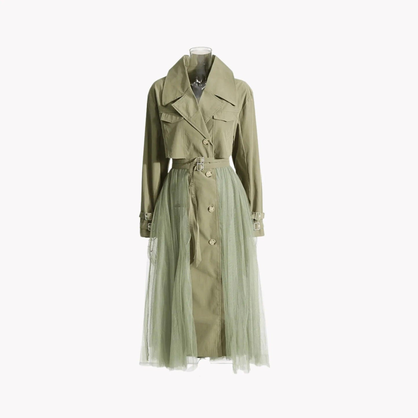 Tulle Trench Coat