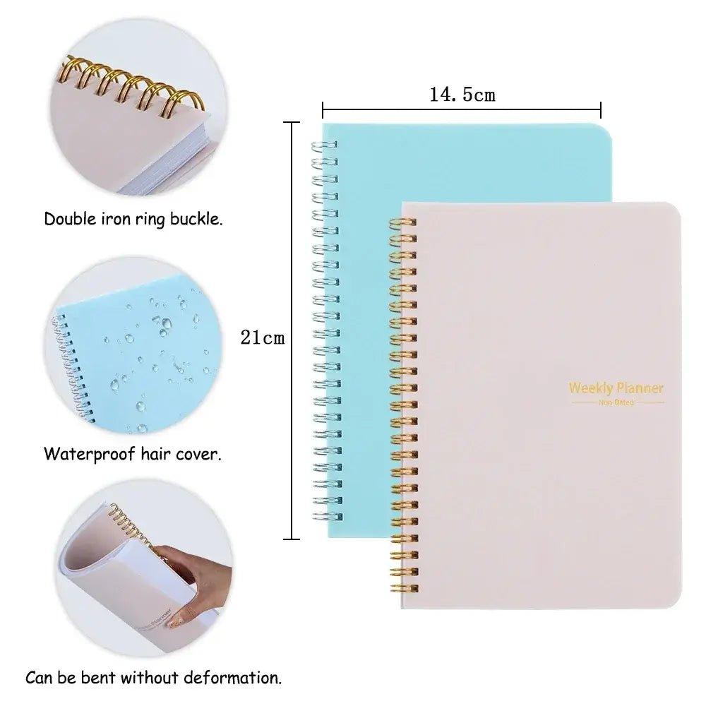 Undated A5 Spiral Weekly Planner Stationery Set