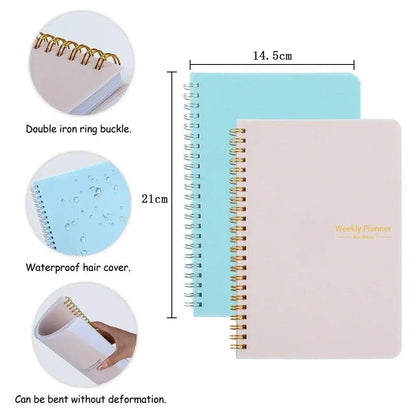 Undated A5 Spiral Weekly Planner Stationery Set