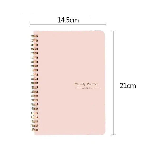 Undated A5 Spiral Weekly Planner Stationery Set