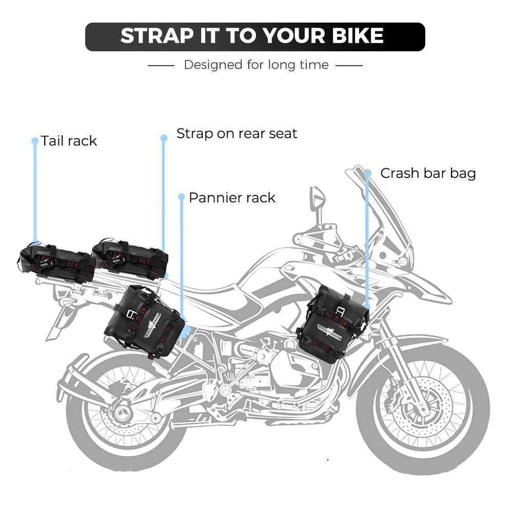 Universal Motorcycle Bumper Bag Pack