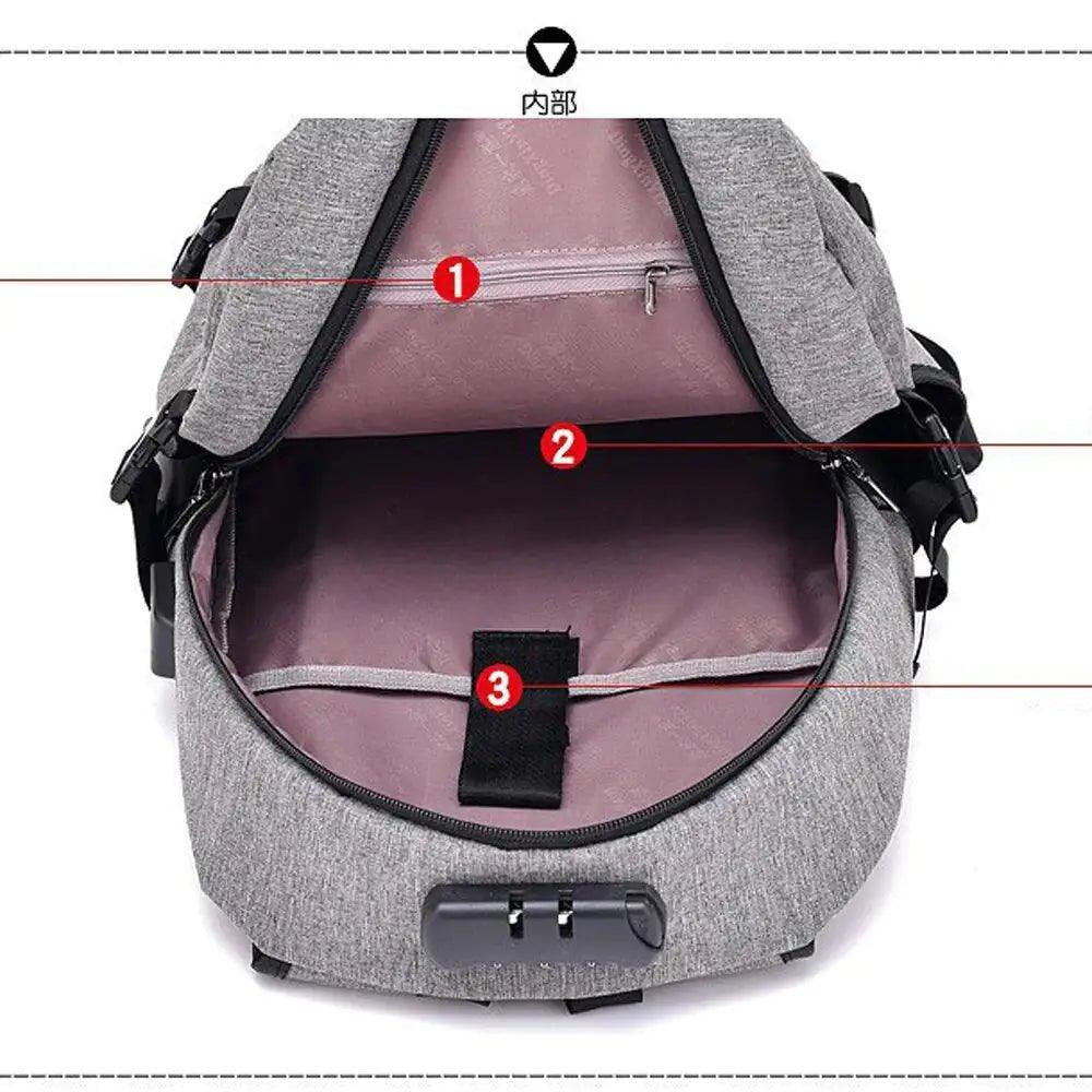 USB Charging Waterproof Backpack