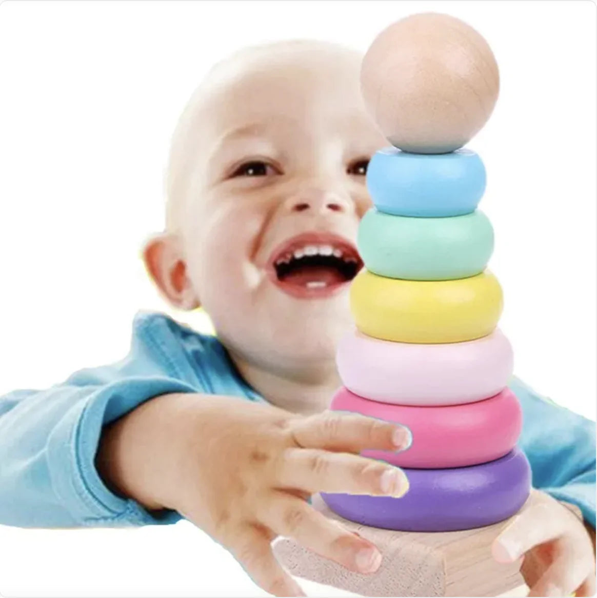 Macaron Rainbow Tower Building Blocks Toy