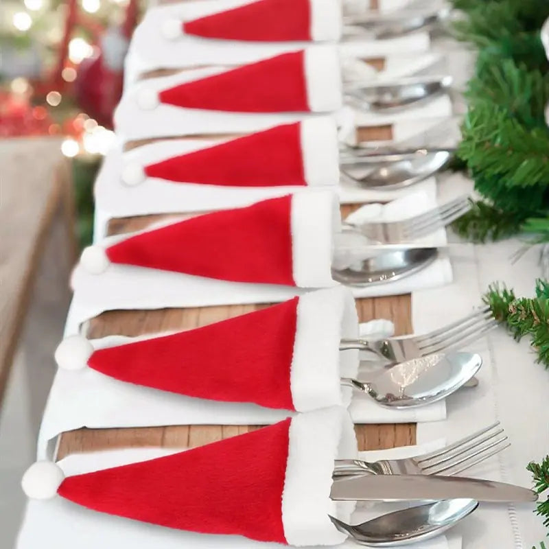 Christmas Tableware Holder Bags – Add a Festive Touch to Your Holiday Table Setting!