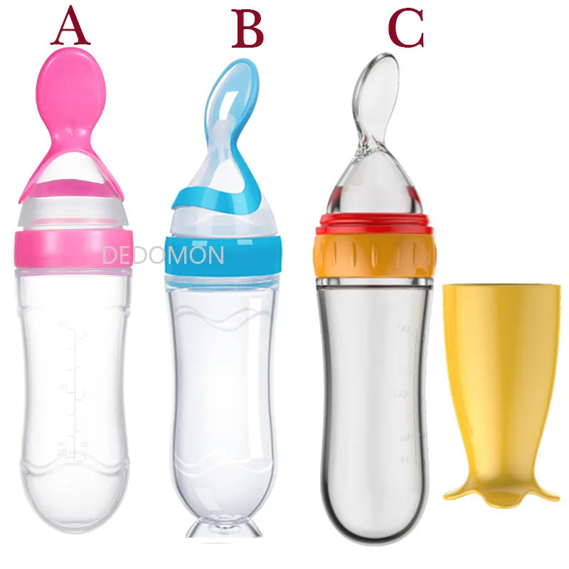 Effortless Feeding with Squeezing Feeding Bottle Silicone: Gentle, Leak-Proof & Convenient - Home Kartz