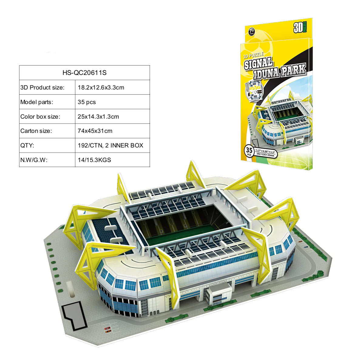 3D Puzzle Football Field Model