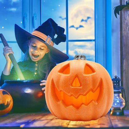 Light Up Halloween with the LED Pumpkin Lantern Night Light – Safe and Spooky Decor